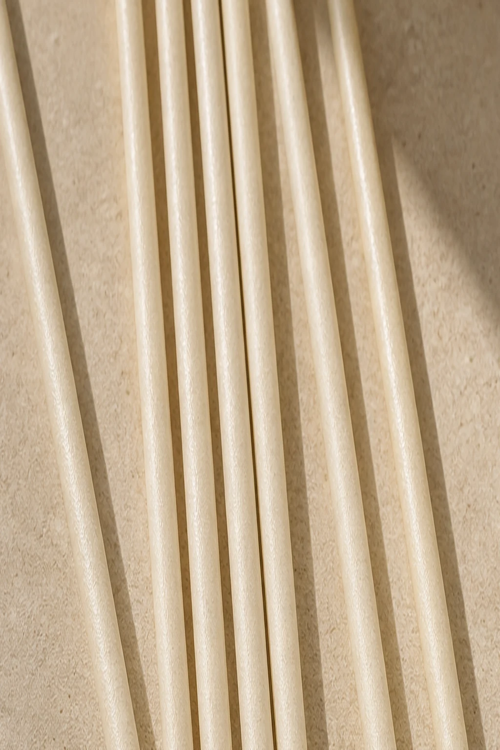 White Pearl natural ivory rice straws